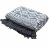 Throw Blanket Boho Grey Geometric 125x150cm