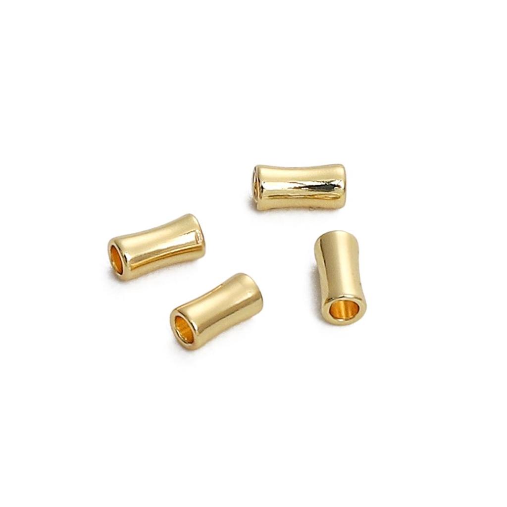 10 шт медные бамбуковые бусины-шармы для браслета и ожерелья DIY изготовления ювелирных изделий