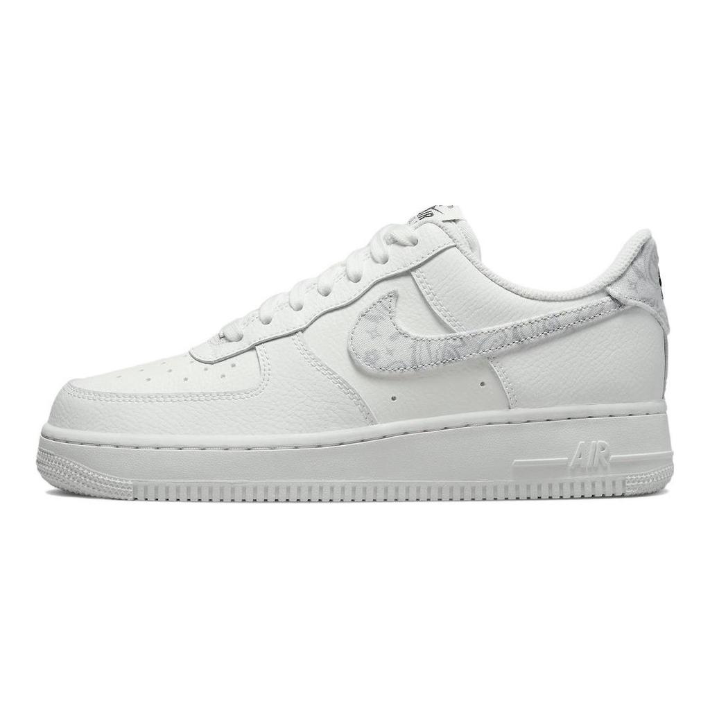 Nike Air Force 1 Low White Paisley Женские кроссовки Summit-Белый Черный Серый-Туман DJ9942-100