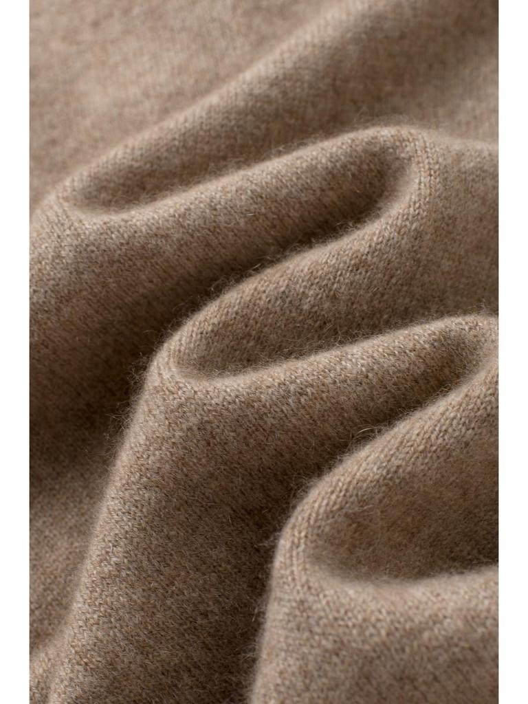 Кардиган из 100% чистого кашемира с расслабленным воротником поло - Свитер средней длины