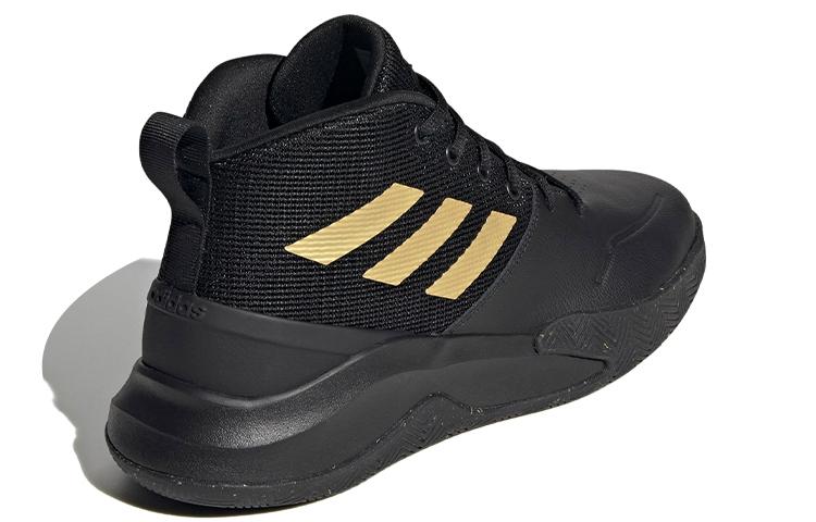adidas Кроссовки OwnTheGame для баскетбола, Черный Матовый Золотой, Высокие Мужские FW4562