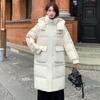 Зимнее теплое и модное женское пальто с длинным хлопковым пальто в корейском стиле