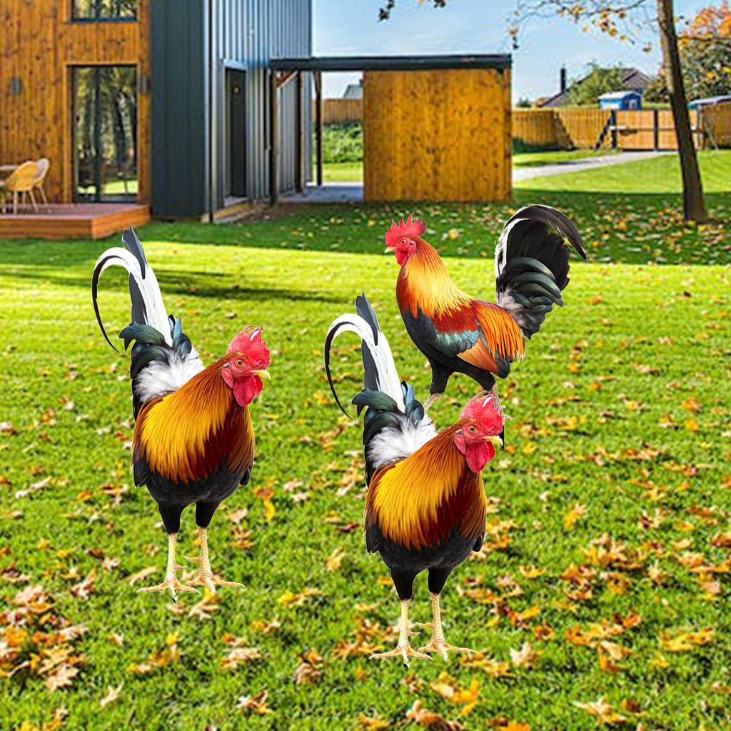 Акриловый декор в виде петуха, куриный двор, художественное украшение для сада, декор для улицы, сада, двора, 2 шт.