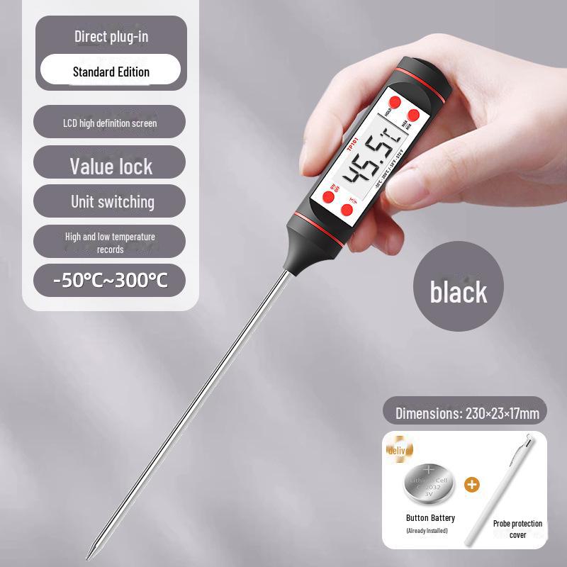 Цифровой кухонный термометр для еды, воды, масла, молока и выпечки с электронным зондом