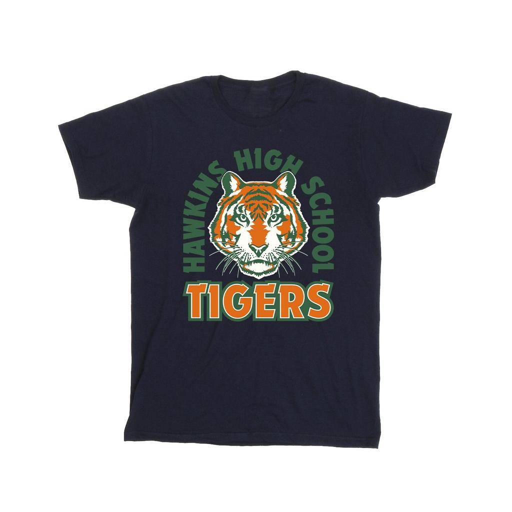 Netflix Mens Stranger Things Hawkins Arch Tiger T-Shirt