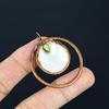 Mother of Pearl Pendant Gemstone Pendant Copper Electroformed Pendant, Handmade Jewelry Anniversary Gift
