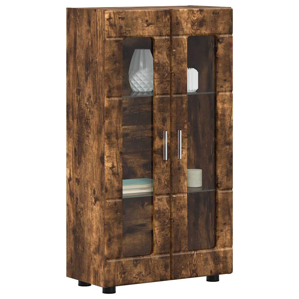 FLORIN Sideboard with Shelf Smoked Oak Finish 55.5 x 29 x 100 cm