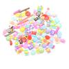 10pcs Diy Phone Case Decor Crafts Miniature Resin Lollipop Candy Dollhouse Food Supply 