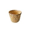 Yellow Desktop Organizer Basket Bamboo Weaving Fruit Basket Drain Basket  Vegetable Fruit Flower