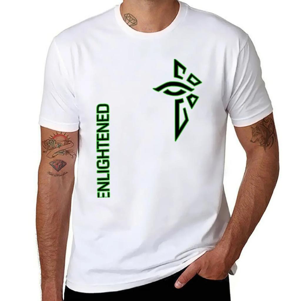 Ingress Enlightened With Text Tshirt Anime Stuff Customizeds Heavyweights Plain Mens Designer T Shirt
