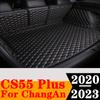 Sinjayer Waterproof Highly Covered Car Trunk Mat Tail Boot Pad Carpet High Side Rear Cargo Liner For ChangAn CS55 Plus