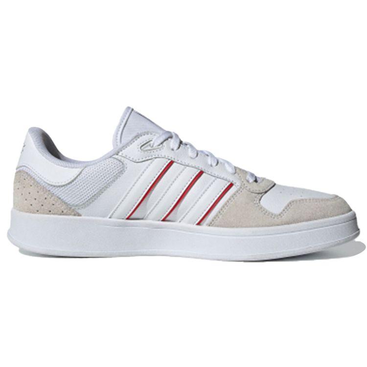 Adidas Neo Breaknet Plus Non-Slip Durable Low-Top Skate Shoes Men Sneakers White Red FZ3271