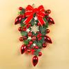 Christmas Decorative Waterdrop Shaped Wreath Manual Christmas Wreath Door Hanging Window Props Layout Party Decoration