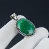 Подвеска из изумрудного драгоценного камня, изумрудно-зеленый драгоценный камень, ювелирная подвеска ручной работы из стерлингового серебра 925 пробы для женских подарков, ювелирные изделия из драгоценных камней для нее