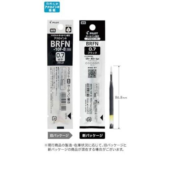 Сменные стержни для шариковой ручки Doctor Grip Acro Ink на масляной основе, черный, 0,7 мм, BRFN 10F B. сменный картридж 4 шт brfn10b Cocoon Жасминовая симфония оригинальный логотип