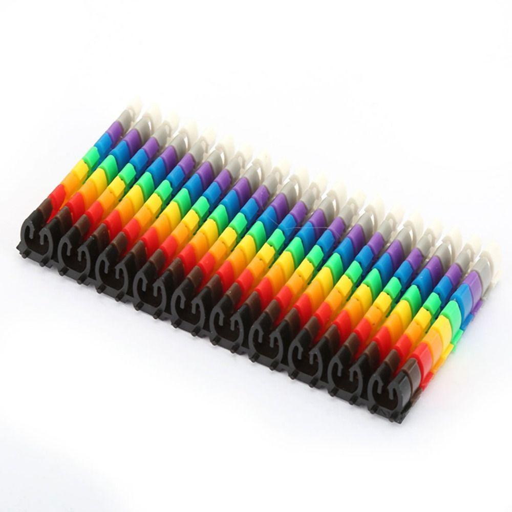 100PCS Snap-fit design Wire Number Label Plastic Materia Wire Label Tube Cable Marker  Wire Marking