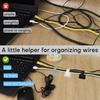 60/20PCS Hook and Loop Cable Ties, Adhesive Cable Clips, Cord Organizer Management Nylon Cable Ties Reusable Loop Hoop Tape