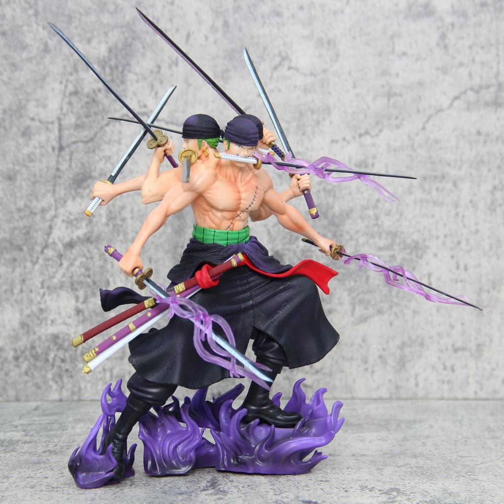 Аниме Фигурки One Piece Битва Поток Девяти Лезвий Зоро Фигурка Действия ПВХ Коллекционные Игрушки Детская Модель Подарки на День Рождения