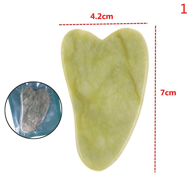 Роликовые и гуаша инструменты от Natural Jade Скребок Массажер с камнями для лица