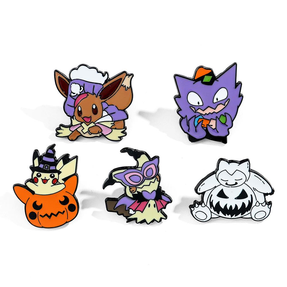Pikachu Elf Enamel Pins Kawaii Character Brooch Clothing Backpack Lapel Badges Fashion Jewelry Accessories For Kids Gift