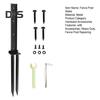 1 Set Fence Post Repair Stake Kit with Accessories Heavy Duty Steel Tilted Broken Wood Fence Post Repairing Ground Spike Support Stake