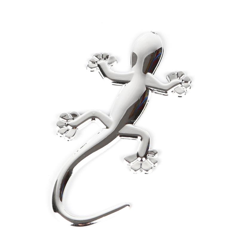 3D Lizard Gecko Car Sticker PVC Chromed Badge Emblem Sticker Decal Waterproof Reflective Stickers Car Styling Decor Accessories