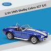 WELLY 1/24 1965 Shelby Cobra 427 S/C Сплав Классический Спортивный Автомобиль Модель Литые Металлические Ретро Автомобили Транспортные Средства Модель Симуляция Детский Подарок