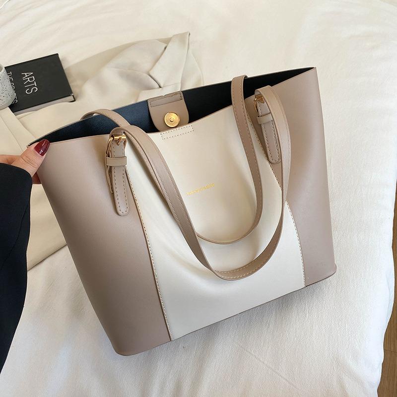 Retro simple atmospheric commuter bag women's autumn and winter large-capacity shoulder portable tote bag