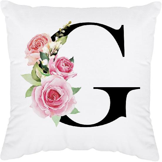 Initial Pillow Covers 18x18 - Monogram L Pillow Cover, Initial Letter Throw Pillow Cover, Monogram Pillow Case L, Monogrammed Gifts for Women, L