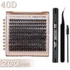 Dense D-Song Single-Cluster False Eyelashes 10-18Mm Daily Natural Curling Diy Segmented Grafting