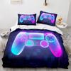 Game Handle King Queen Duvet Cover Kids Teens Boys Gamer Bedding Set Pillowcase Cartoon Psychedelic 2/3pcs Polyester Quilt Cover