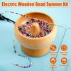 Машина для нанизывания бусин Спиннер для изготовления браслетов Подарок для девочек Глина для электрического с иглой и нитью Браслеты Ожерелья