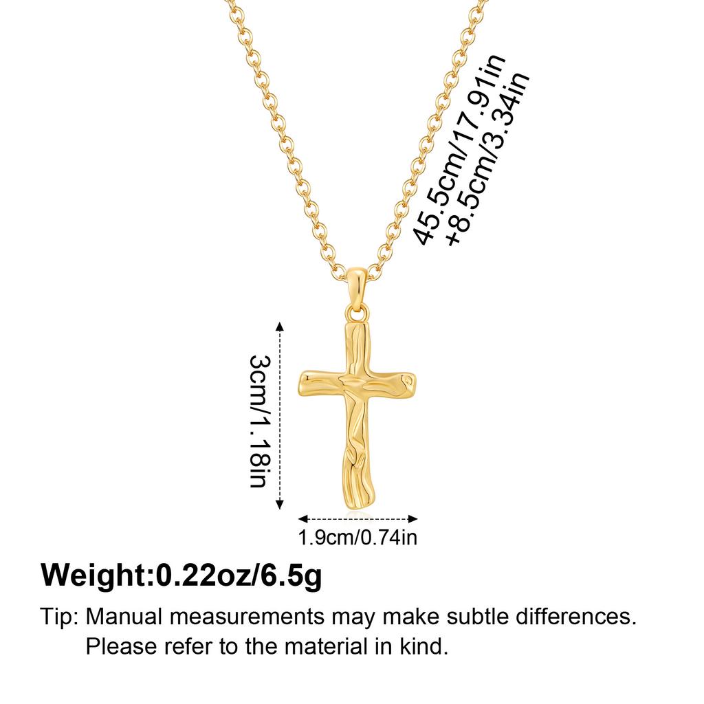 Xiyin Amazon Women's Fashion Cross Pendant Simple Necklace ins Wind Necklace