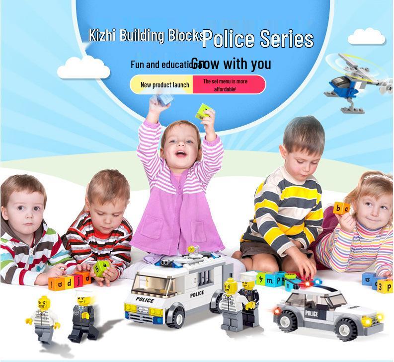 KaiZhi SWAT Hummer Fire Truck Helicopter Building Block Set