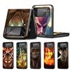 Attack On Titan Anime Cell Phone Case for Samsung Galaxy Z Flip3 5G Flip4 Black Coque Z Flip 3 Hard PC Luxury Cover Zflip3 Funda