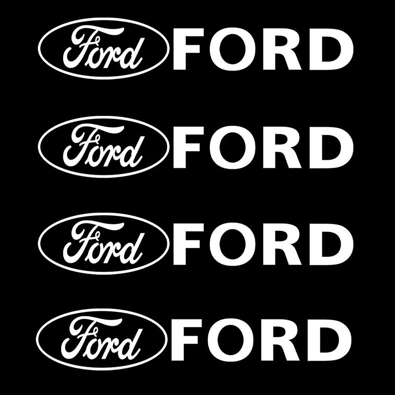 4pcs PVC Car Emblem Stickers Body Trunk Badge Decoration Decals Accessories For Ford Mustang Focus Fiesta Shelby GT350 Kuga Edge APR1