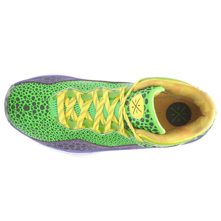 LiNing WOW 3 Way Of Wade 3 All-Star Амортизирующие Нескользящие Покрытие Средняя Высота Баскетбольные Кроссовки Мужские Зеленый Фиолетовый ABAJ013-30