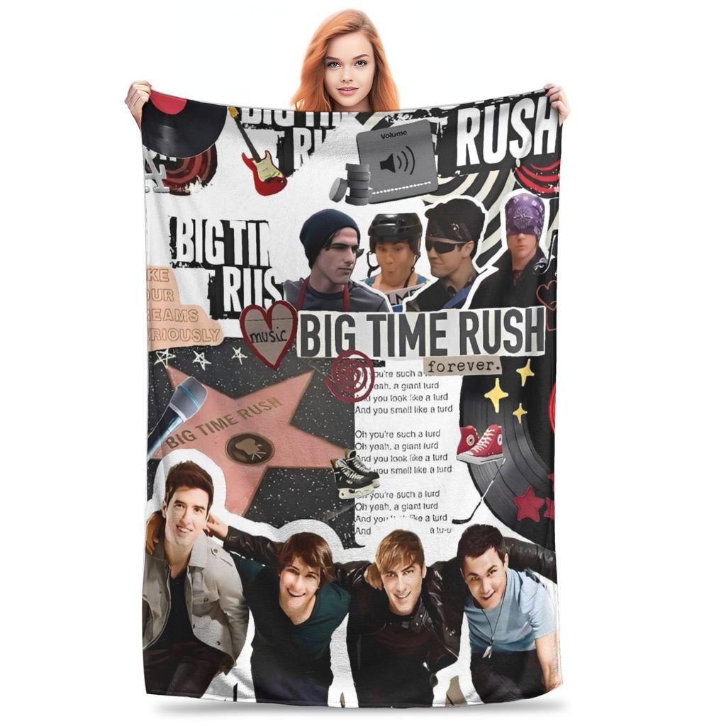 BTR In Real Life Worldwide 2025 Tour Blanket Quality Warm Throw Blanket Winter Kids Outdoor Fluffy Bedspread
