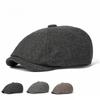 Cotton Beret Men's Painter Hat European American Newspaper Children's Hat Herringbone Nylon Octagonal Hat