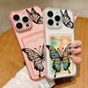 Черный чехол с рисунком бабочки и прозрачным слотом для карт для iPhone 16 Pro Max 15 Pro 14 13 12 11, мягкий силиконовый противоударный тонкий прозрачный чехол-бампер