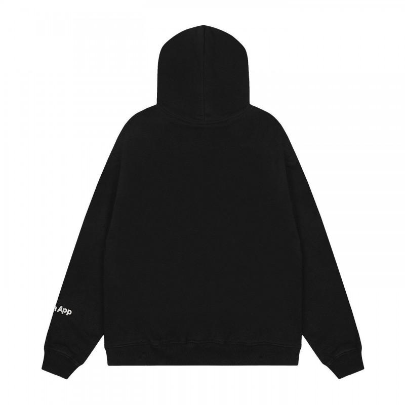 Spider Web Print Hooded Zip-Up Sweatshirt Unisex Oversized Cotton Pullover Casual Wear