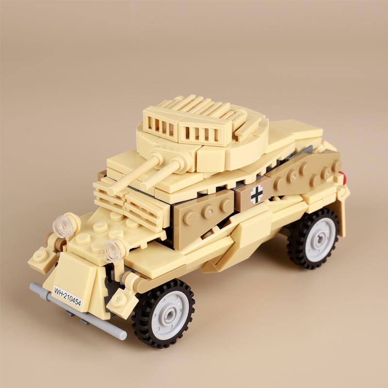 Конструктор MOC Игрушки Военный Автомобиль Транспортное Средство Танк WW2 Оружие Строительные Блоки Игрушка Немецкий Американский Солдат Бронированный Артиллерийский Грузовик Подарок Мальчикам