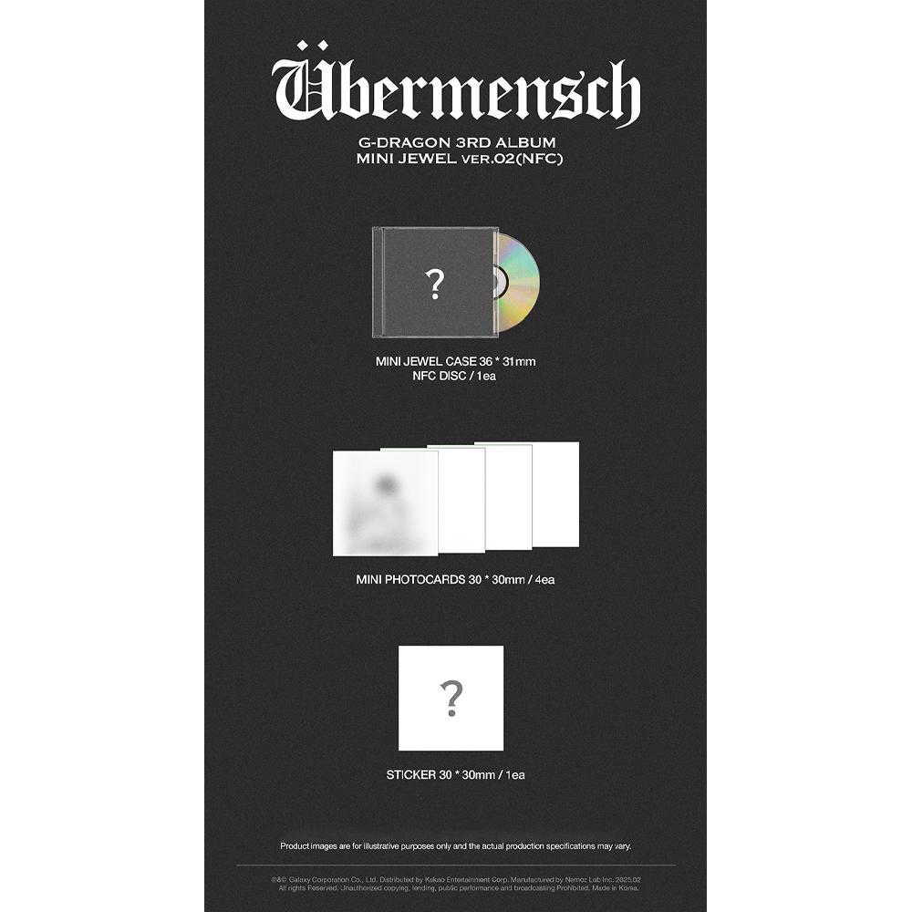 G-DRAGON 3-й альбом [ÜBERMENSCH] MINI JEWEL VER. (NFC)