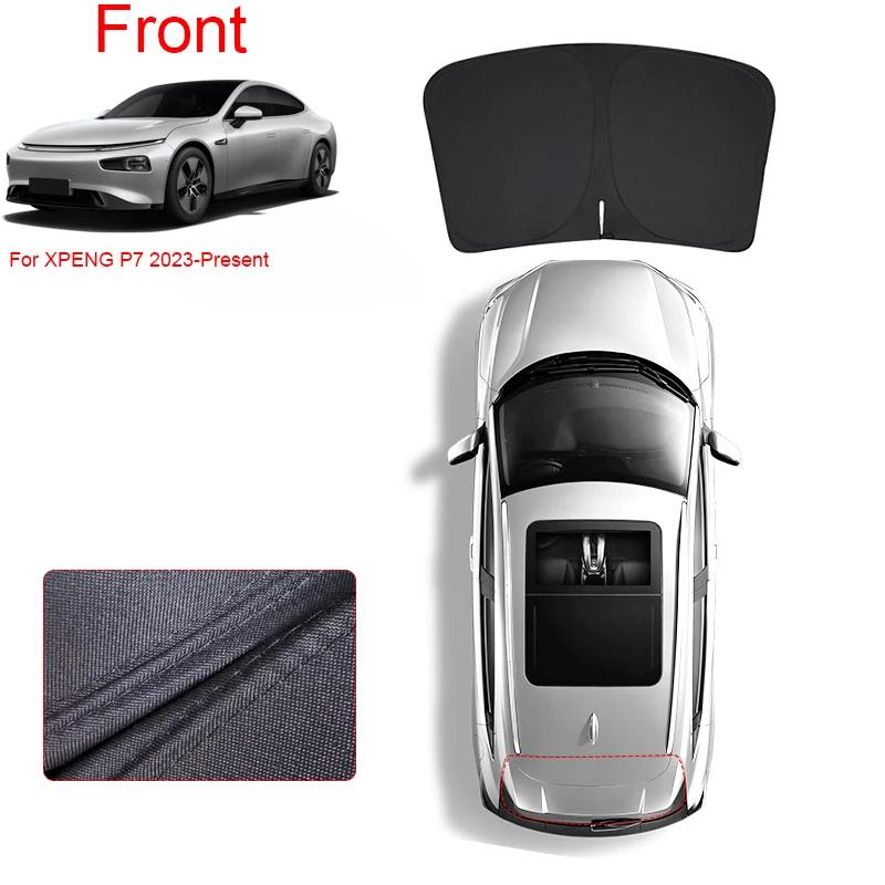 Car Black Window Privacy Sunshade For XPENG P7 2023-Present Auto Anti-UV Heat Insulation Protect Cover Interior Accessory