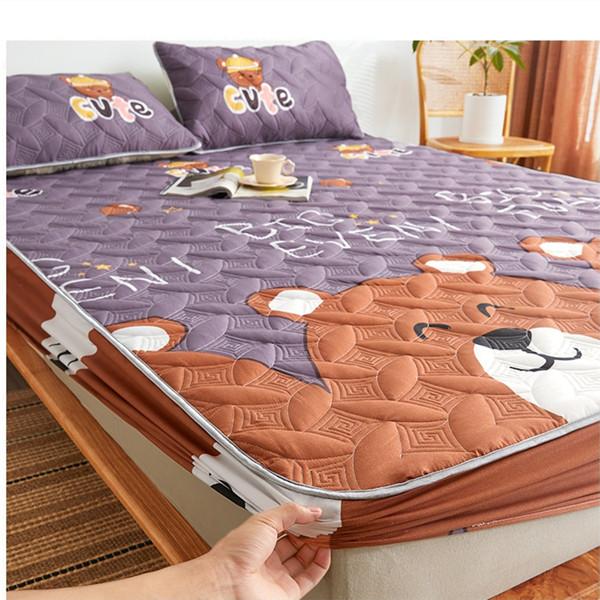 Хлопковая толстая стеганая простыня на подкладке, антибактериальный Нескользящий наматрасник, зимний теплый утепленный простынь, наматрасник, топпер без наволочек