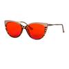Shinu Glasses Women Cat Eye Frame Anti Blue Light Glasses Red Lens For Better Sleep Orange Lense For Long Time Game Or Work