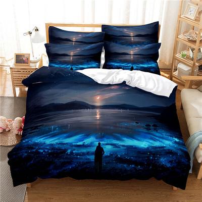 Комплект постельного белья Fantasy Scenery Beach Night Romantic 3D Duvet Cover Set Twin Queen King Single Size для девочек и мальчиков