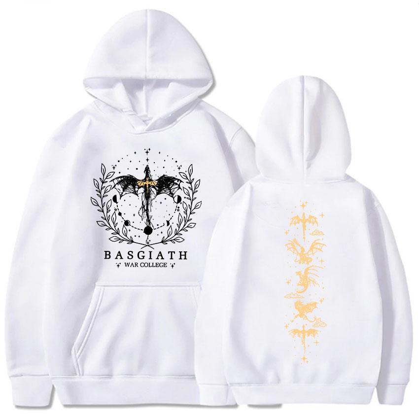 Basgiath War College Hoodies Onyx Storm Dragon Rider Sweatshirts Book Printing Sudaderas Long Sleeve Women Men Clothing