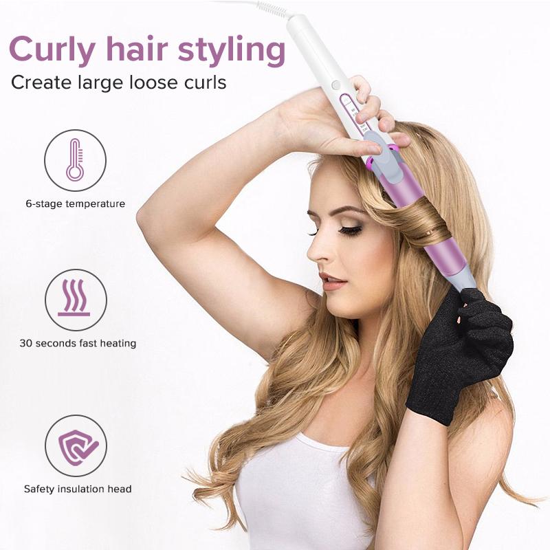 Электрические профессиональные керамические щипцы для завивки волос 32 мм, щипцы для завивки роликовых завитков, палочка для женщин, инструменты для укладки