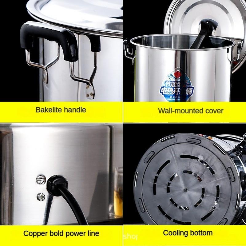 18-68 л Коммерческий Изоляционный Бочонок Большой Вместимости Бытовая Машина для Нагрева и Кипячения Воды из Нержавеющей Стали Электрическое Нагревание Ведро для Воды